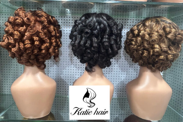On sale 4*4 bouncy curly closure wig - Image 2