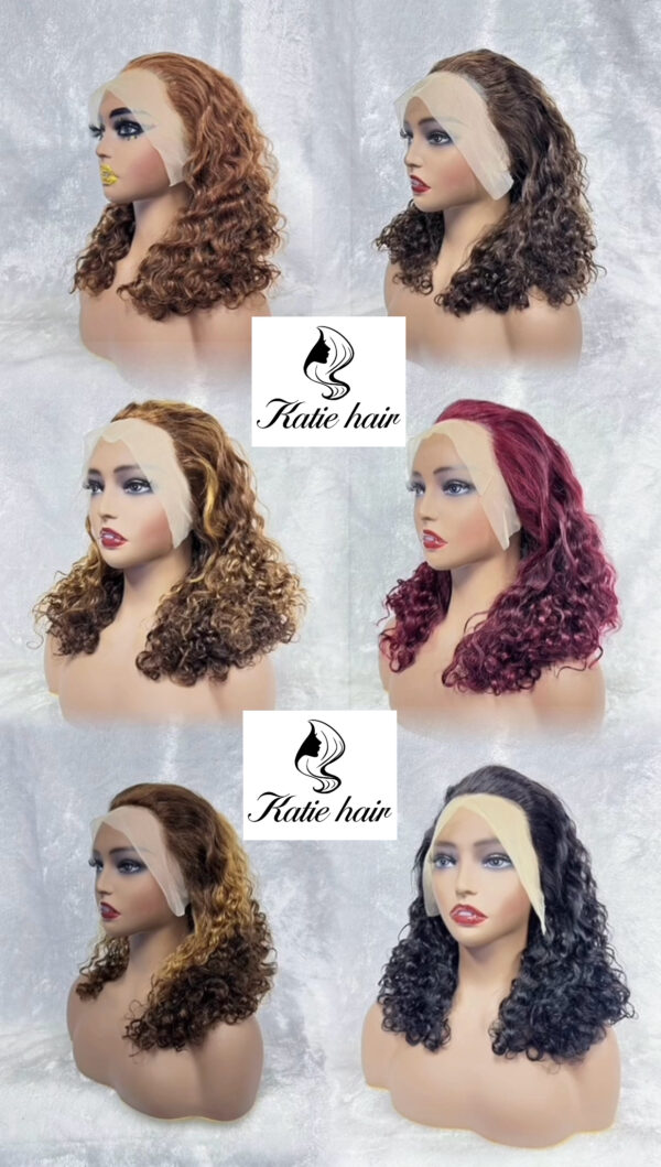Pixie curly human hair wigs 13*4 full frontal human wig Luxury curly - Image 2