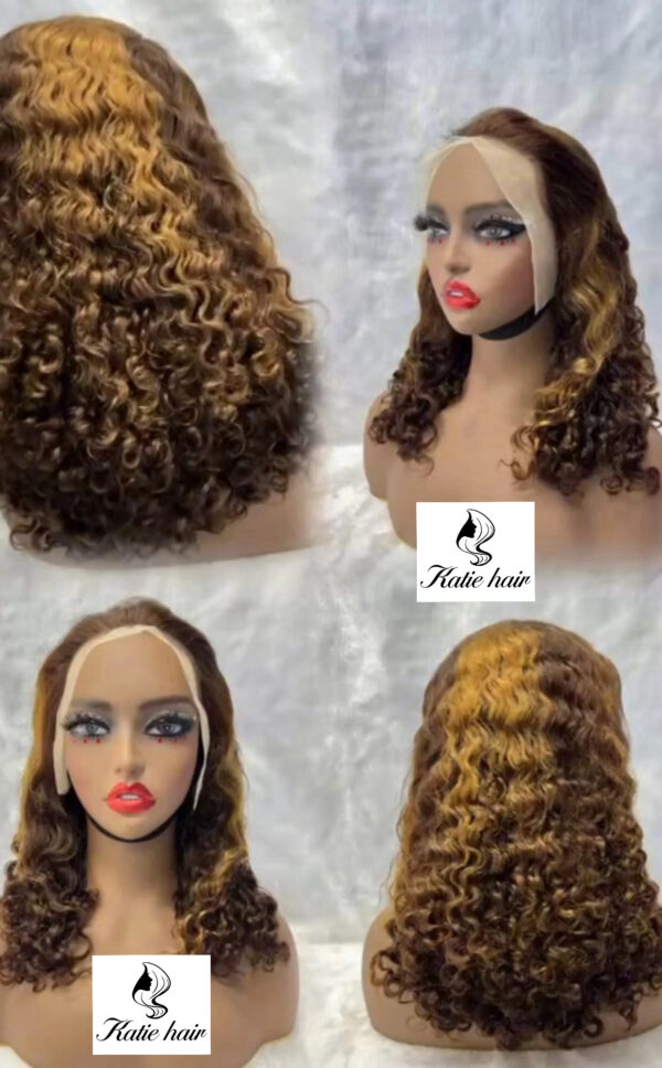 Pixie curly human hair wigs 13*4 full frontal human wig Luxury curly - Image 3