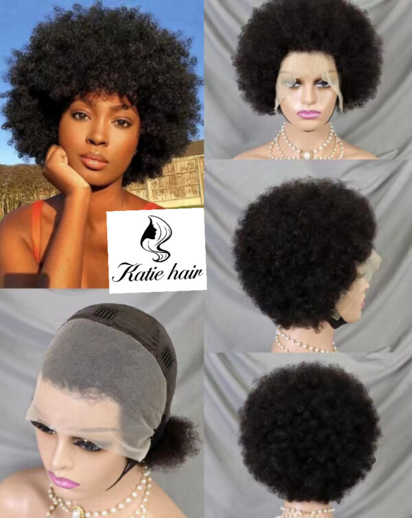 African kinky afro short full frontal wig wholesale price - Image 2