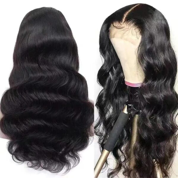 Natural black 13*4Lace frontal wig 100%human hair original hair - Image 3