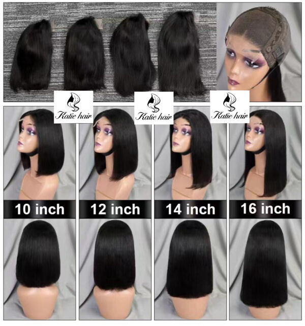 Straight 4*4 closure wig 100% human hair - Image 3