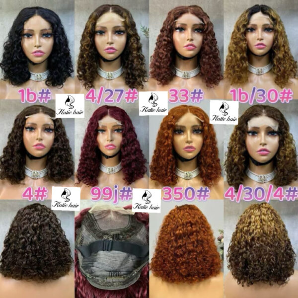 Good density 4*4 double drawn water wave wig 100% human hair - Image 2