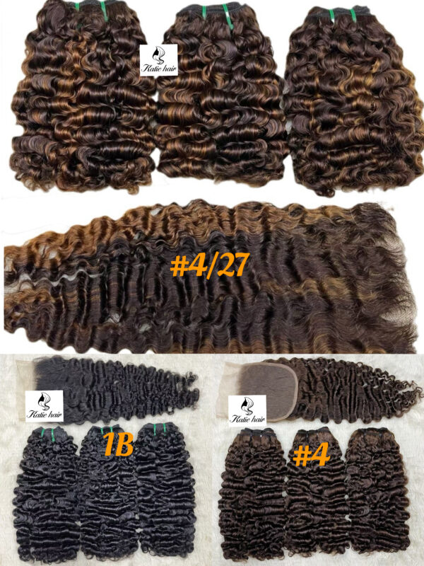 Super double drawn Burmese curly hair Virgin hair high quality