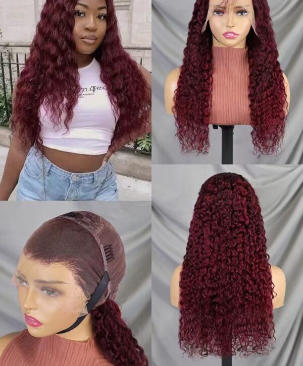 Promotion Lace frontal wig water wave 22inch 100% human hair - Image 4