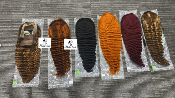 Promotion Deepwave Lace frontal wig 100%human hair