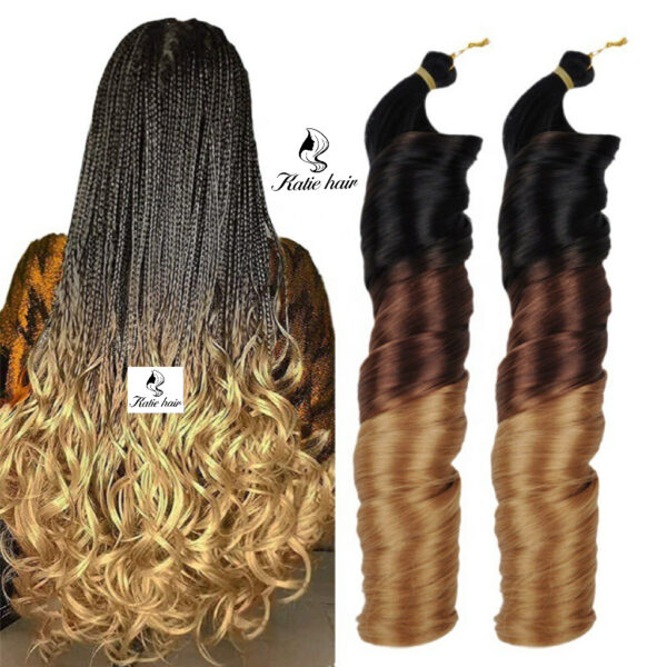 24inch french loose wave crochet 150gram high quality synthetic hair - Image 3