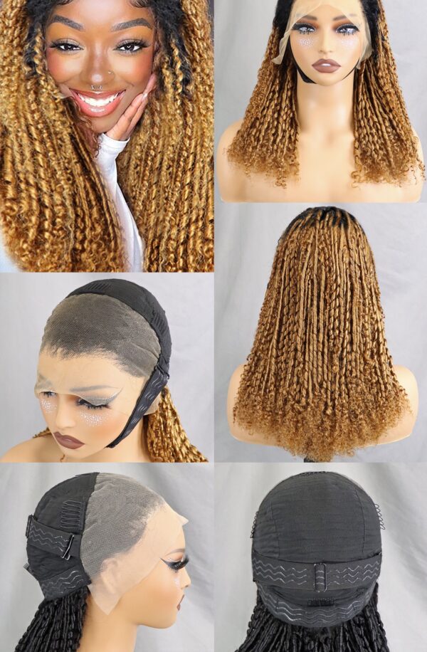13*4 Glueless spring curly Lace frontal wig 18inch - Image 2
