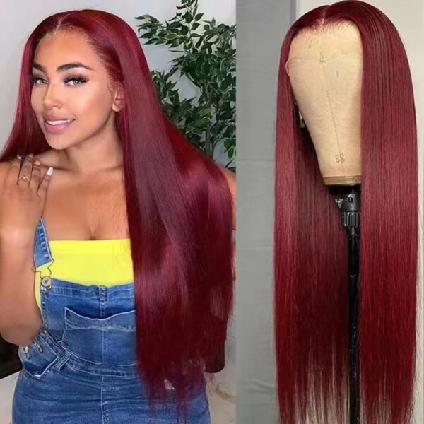 Grade 12A 13*4 Lace frotal wig Color hair 100% human hair - Image 4