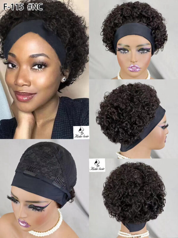New fashion Curly headband wig 100% human hair - Image 2