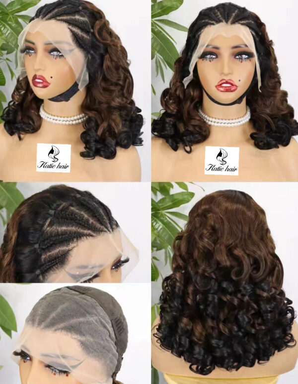 Good density 13*4 braid loose lace frontal wig - Image 3