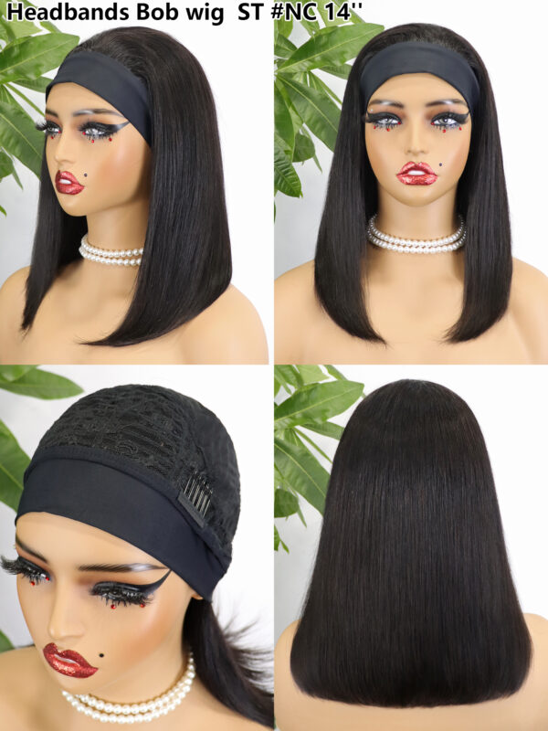 Headbands Bob wig with different styles 14inches - Image 2
