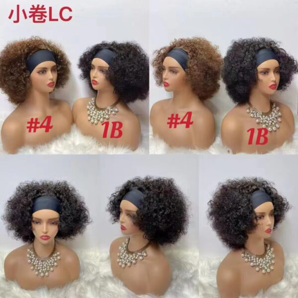 headband afro curly wig