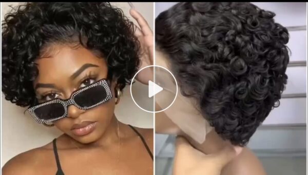 Curly pixie cut 13*4 full frontal wig - Image 2