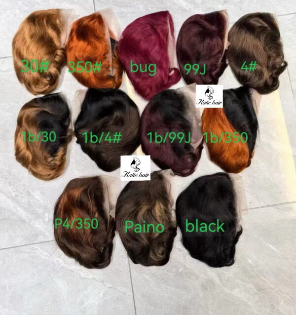 Pixie cut 13*4 full frontal wig human hair - Image 2