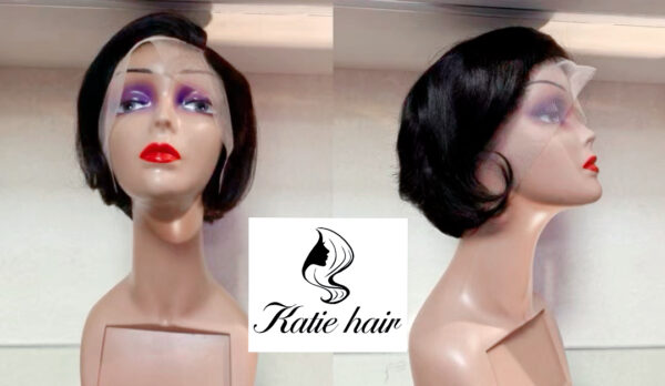 Pixie cut 13*4 full frontal wig human hair - Image 3