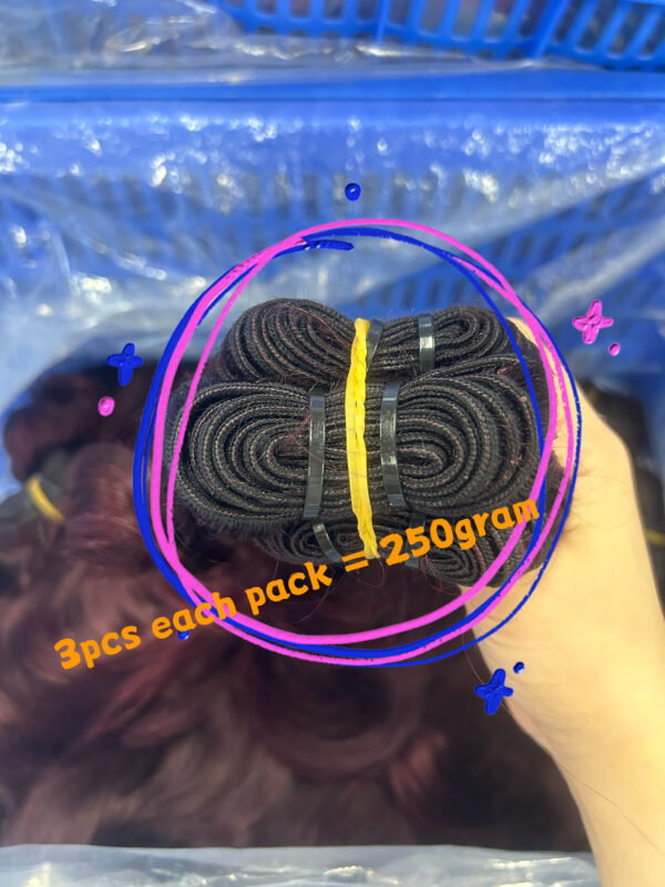 9A Remy hair burgundy 99J human hair - Image 3