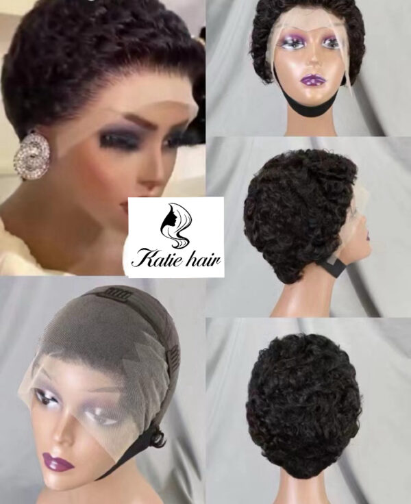 African curly pixie 13*4 full frontal wig - Image 2