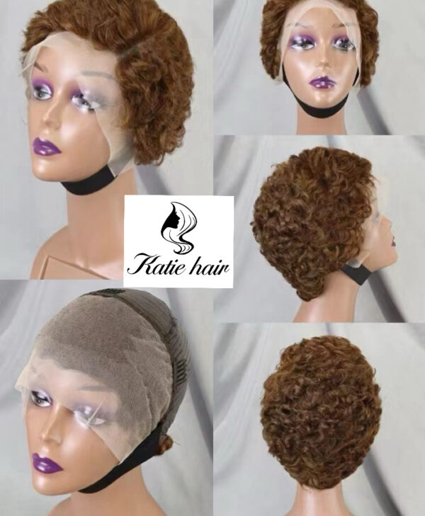 African curly pixie 13*4 full frontal wig - Image 3