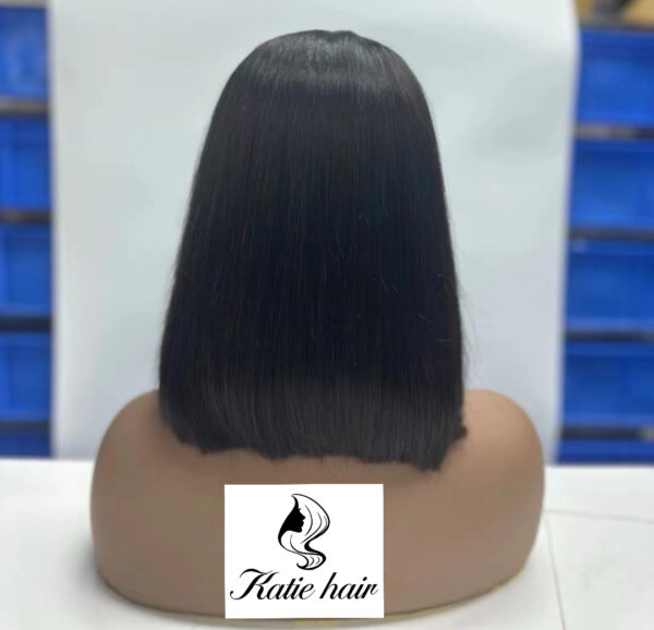 high density 5*5 double drawn bone straight transparent HD closure wig - Image 2