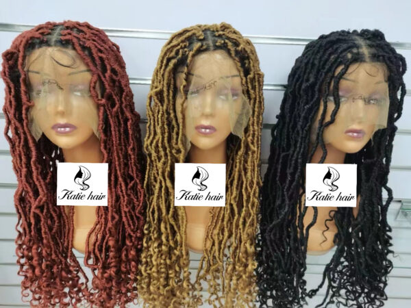 Fashionable Synthetic hair wigs with baby hair Soft Locs wig full lace wig - Image 3