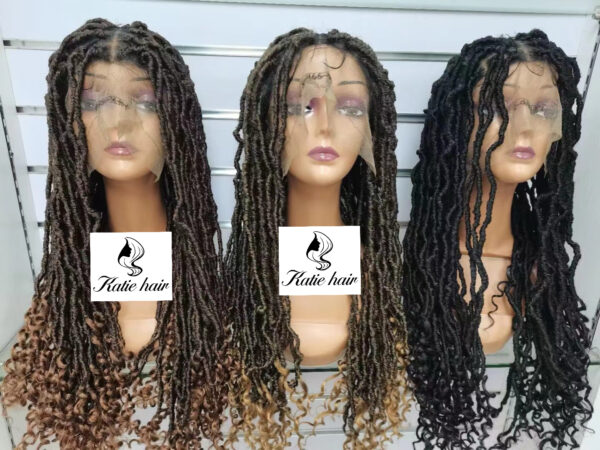 Fashionable Synthetic hair wigs with baby hair Soft Locs wig full lace wig - Image 2