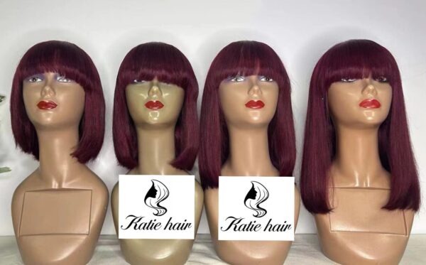 Factory wig fringe straight human hair 100% natural hair - Image 4