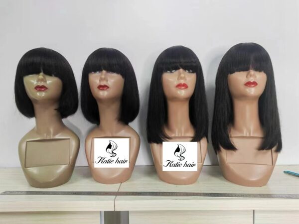 Factory wig fringe straight human hair 100% natural hair - Image 2