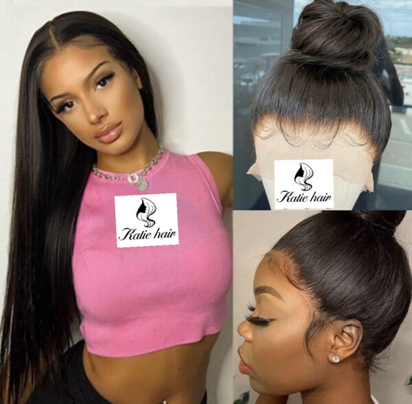 360 lace frontal wig 100% human hair original density 180% - Image 2