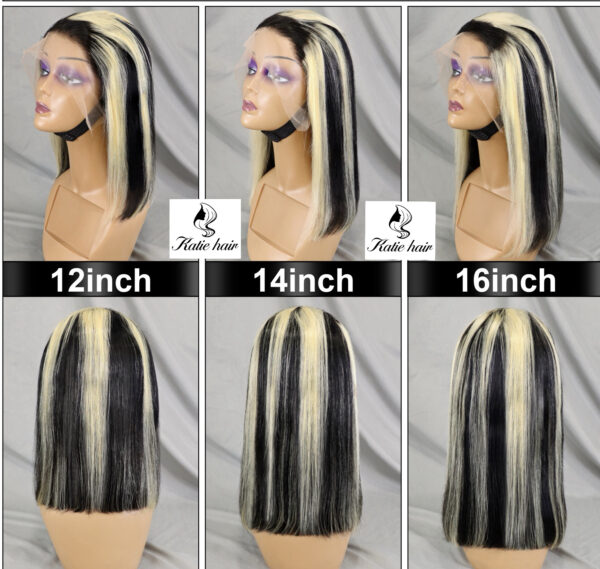4/613 straight bob frontal 13*4 full frontal wig - Image 2