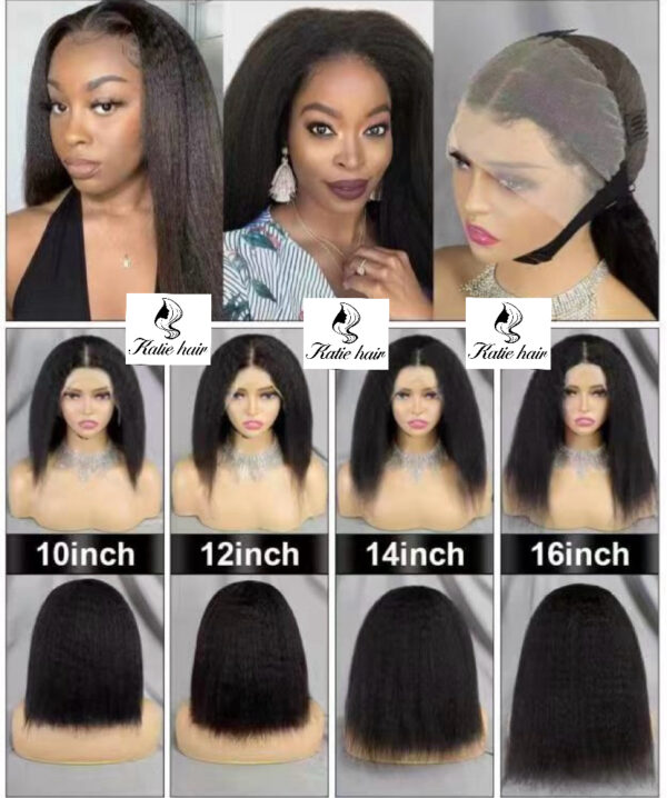 13*4 Lace frontal wig straight,curly,kinkystraight 100% human hair - Image 3