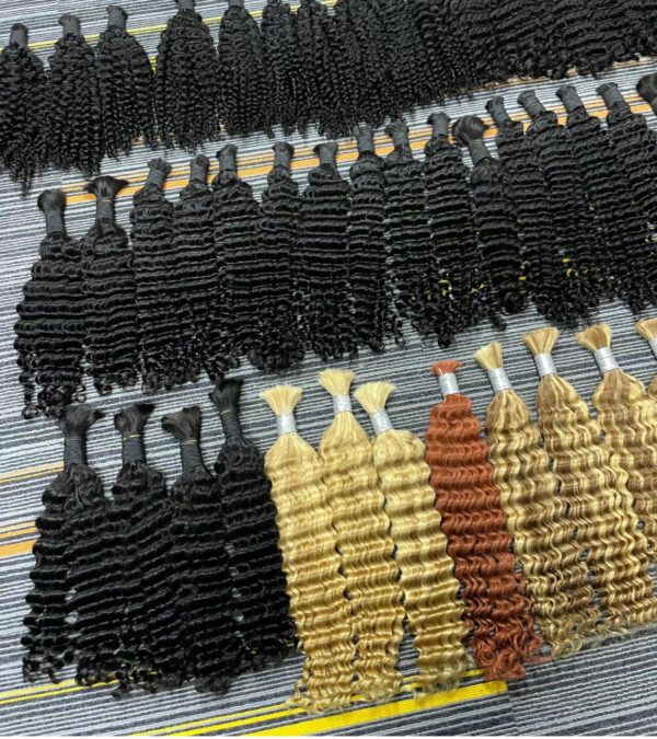 12A Hair bulk for braiding 100% human hair Deep wave - Image 3
