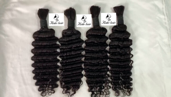 12A Hair bulk for braiding 100% human hair Deep wave - Image 2