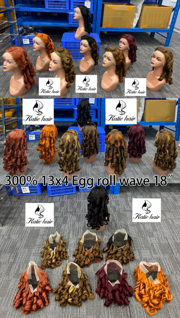 Promotion  300% Egg loose wave 18inch Lace frontal wig 100% human hair - Image 2