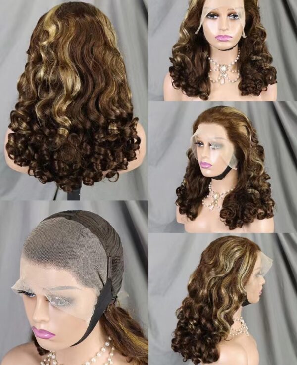 Promotion Loose wave density300% Lace frontal wig 100% human hair - Image 3