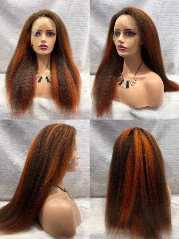 Hot sale kinky straight color hair high density raw brzilian ,peruvian - Image 3