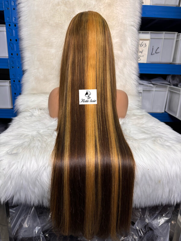 Super double drawn 14A high quality Lace frontal wig - Image 5
