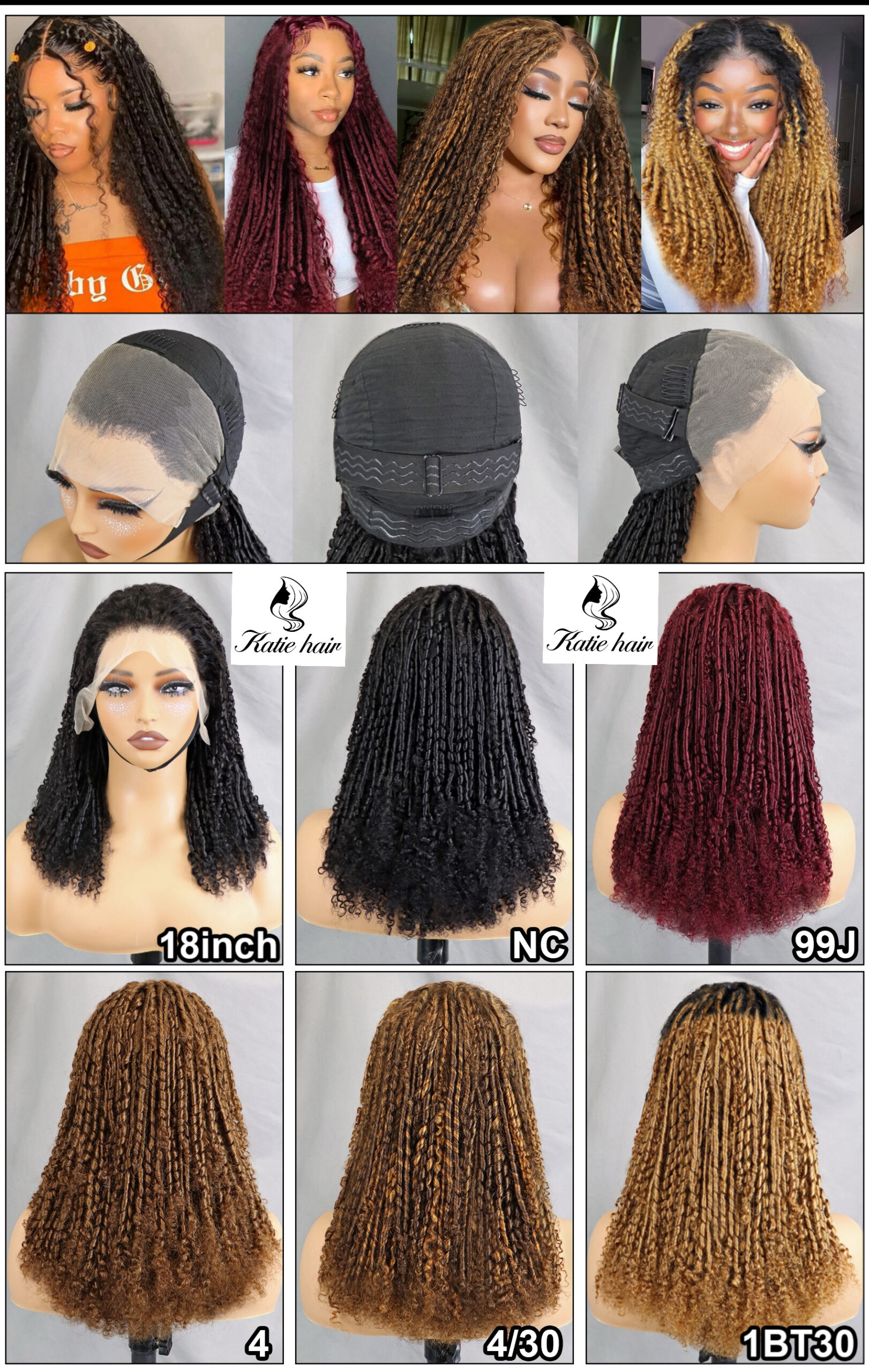 13*4 Glueless spring curly Lace frontal wig 18inch