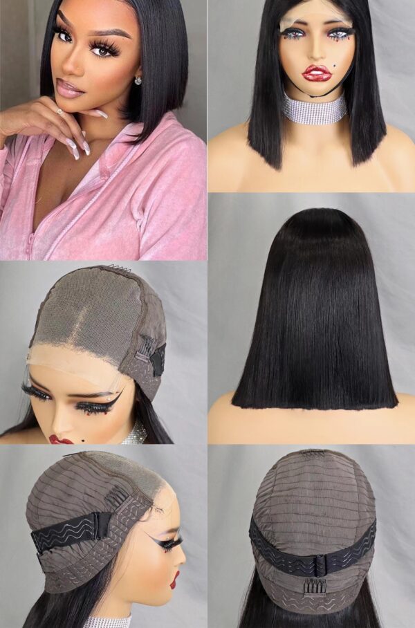 Super double drawn 5*5 Glueless closure wig high density - Image 3