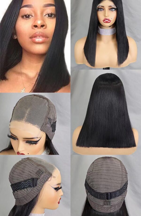 Super double drawn 5*5 Glueless closure wig high density