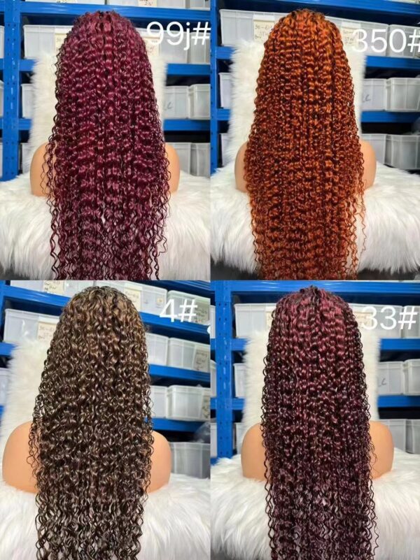 Grade 12A 13*4 Lace frontal wig burgundy 99J# wig - Image 4