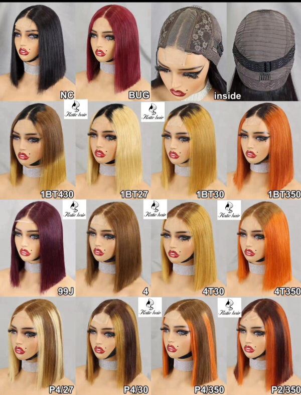 SDD 2*6 Glueless Bob ST closure wig 10 inch - Image 2