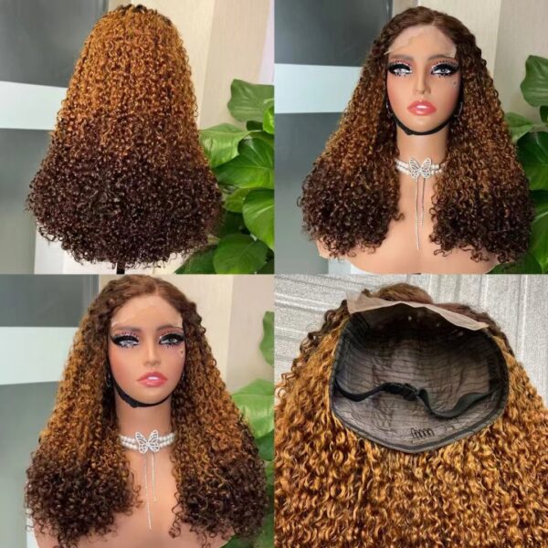 Super double drawn 5*5 pixie curls closure wig - Image 2