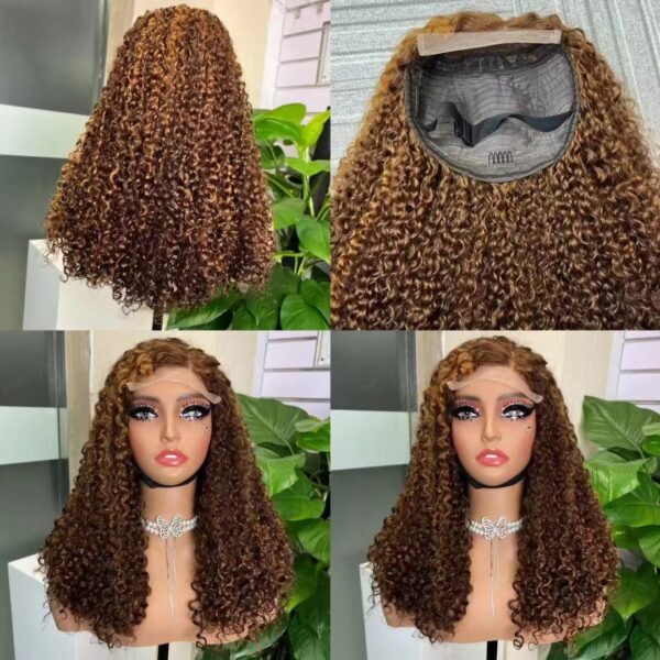 Super double drawn 5*5 pixie curls closure wig - Image 3