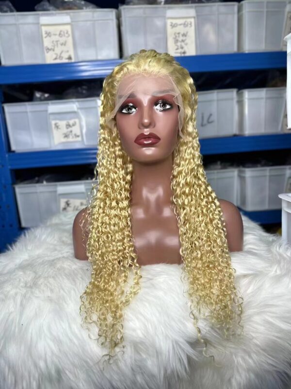 blonde 613 Lace 13*4 frontal wig origial hair 100% - Image 2