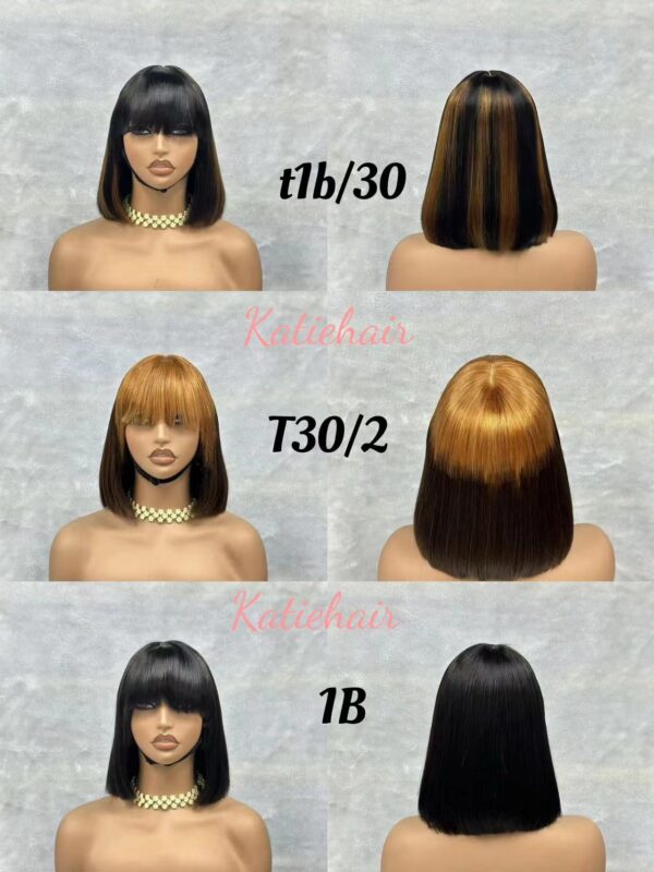 3*1 double drawn fringe wig 10 inch - Image 2