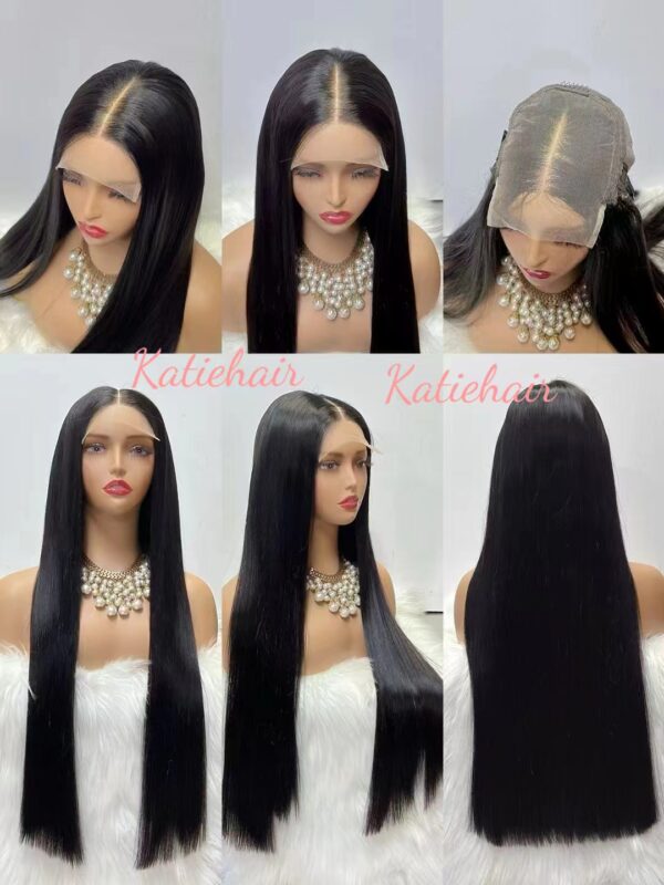 Super double drawn bone straight 5*5 closure wig 22inch - Image 2