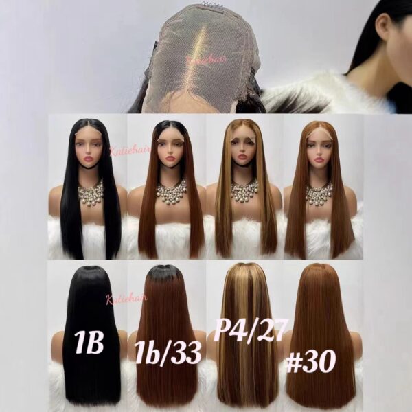 Super double drawn bone straight 5*5 closure wig 22inch