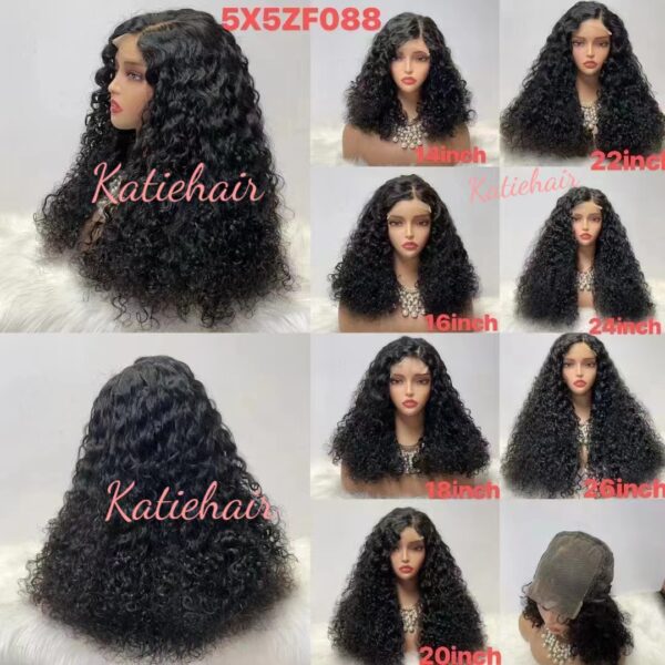 super double drawn 5*5 closure Roma curly high density wig
