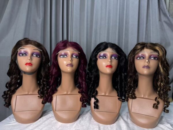 5*5 spring curly closure wig high quality